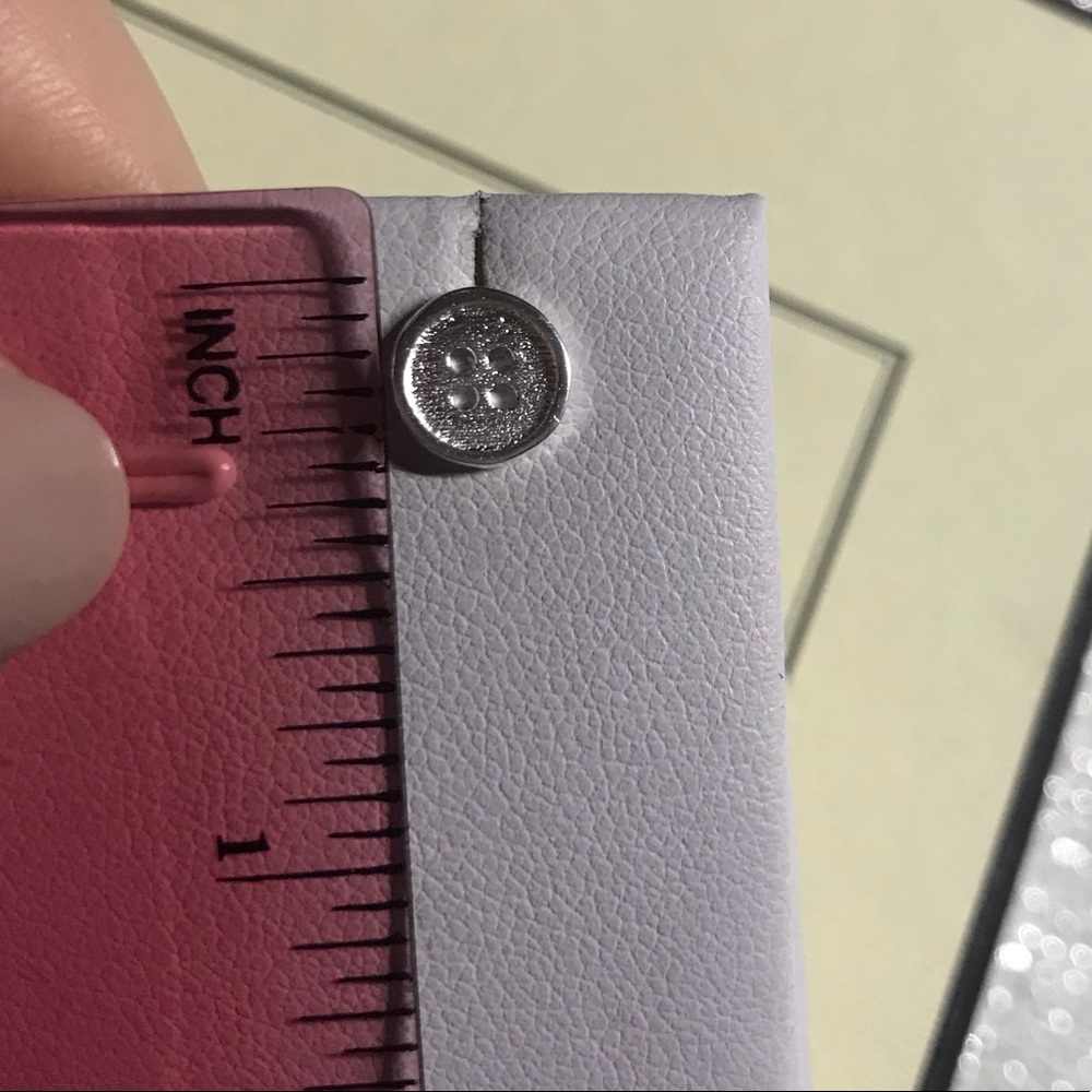 Sterling Silver 925 Button Stud Earrings - Picture 6 of 6